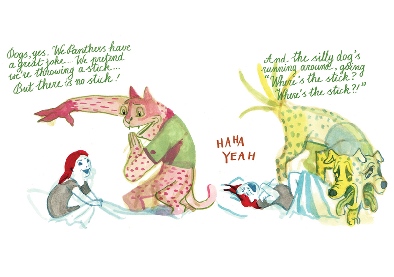Illustration for article titled D&Q exclusive: Panther puts a chilling twist on a little girl’s imaginary friend